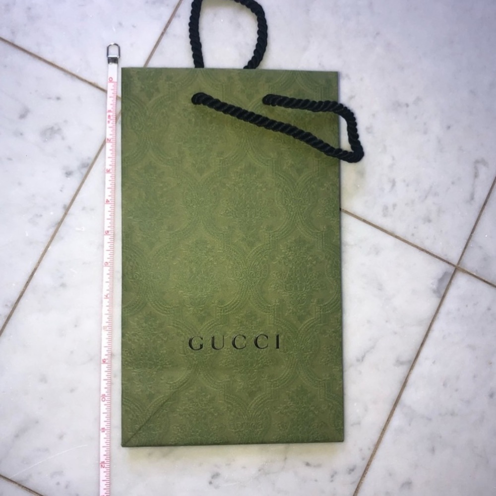 Gucci Paper Gift Bag Olive Green